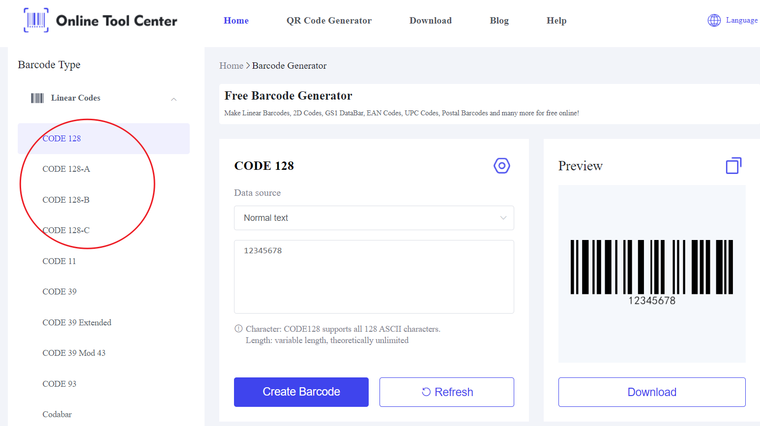 Kodi 128 Barcode Creator.png