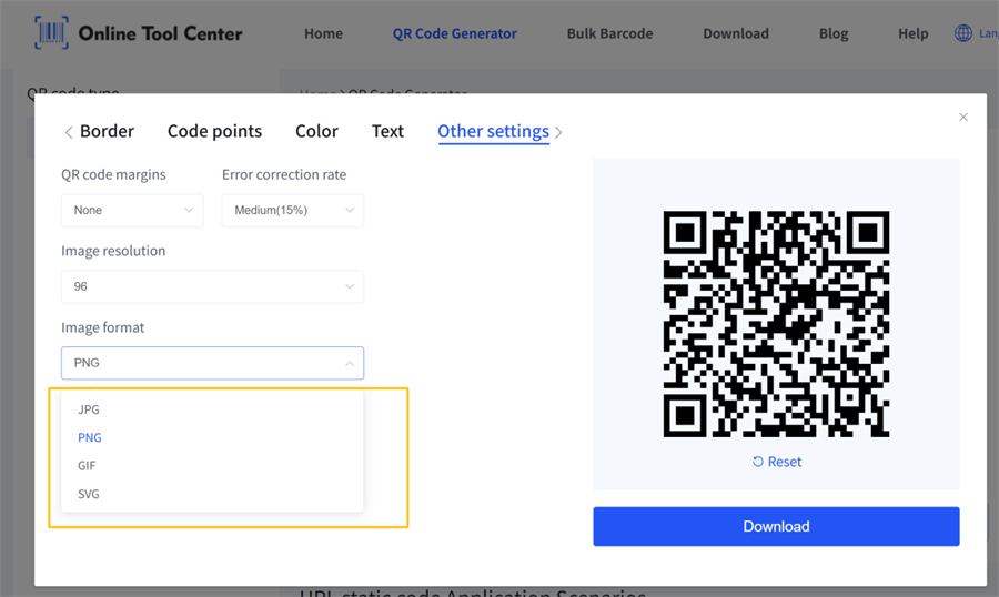 format i imazhit t&euml; kodit qr