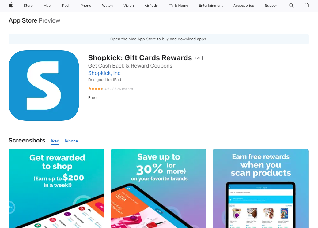 Shopkick nga APP store.png