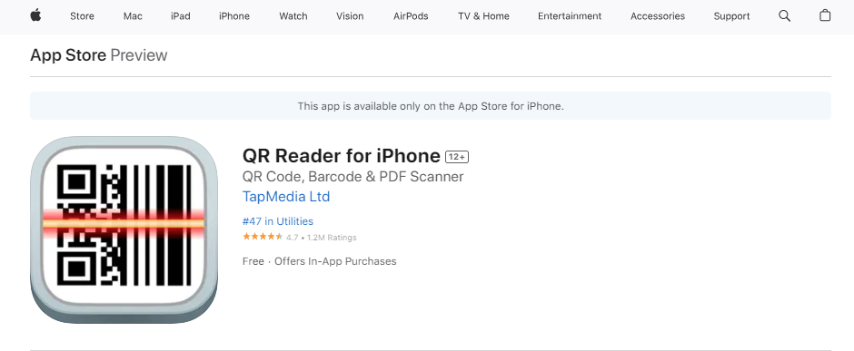 QR Reader për iPhone.png