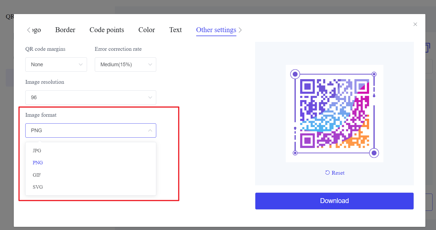 format kodi qr