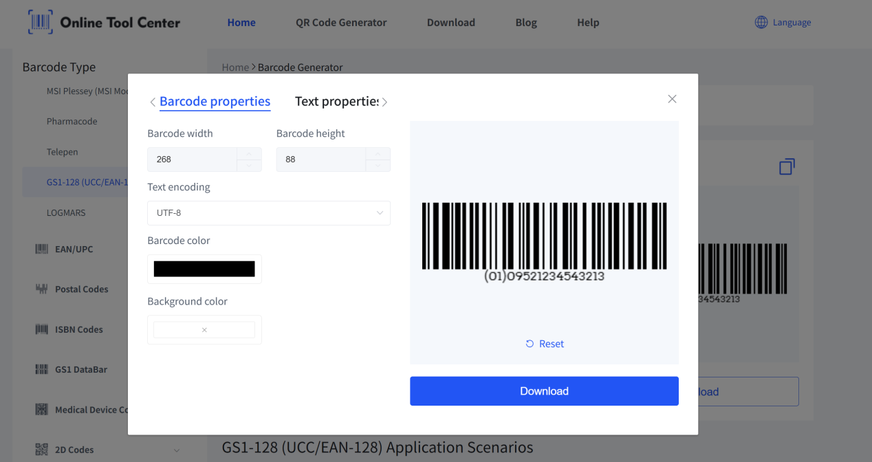 set barcode