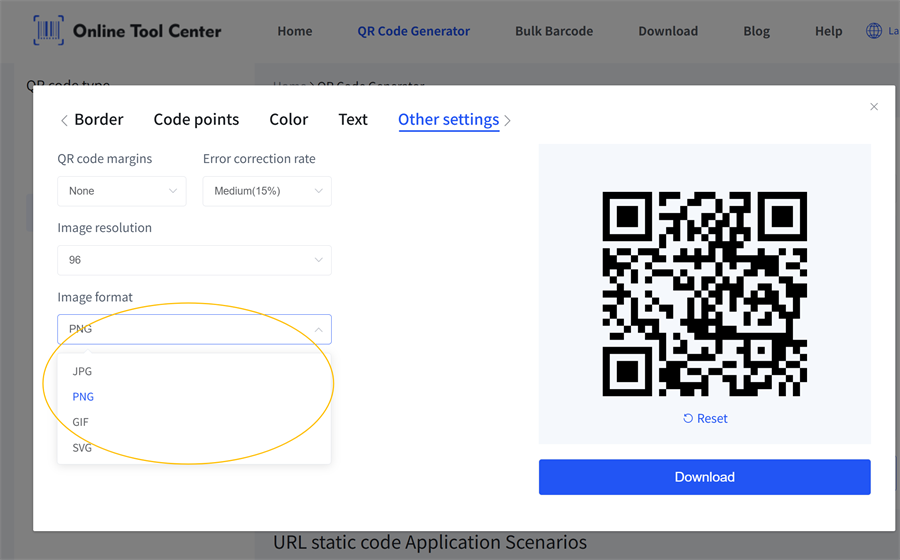 format i imazhit t&euml; kodit qr